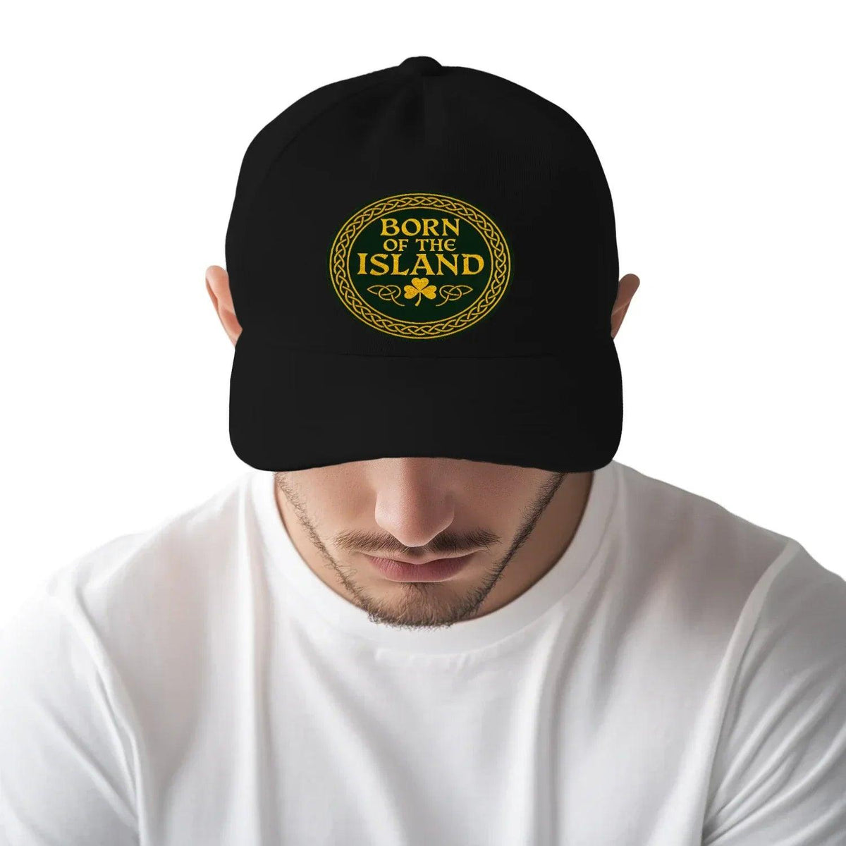 Irish Baseball Cap - Born of the Island, Adjustable Fit - Celtic Wolfwear