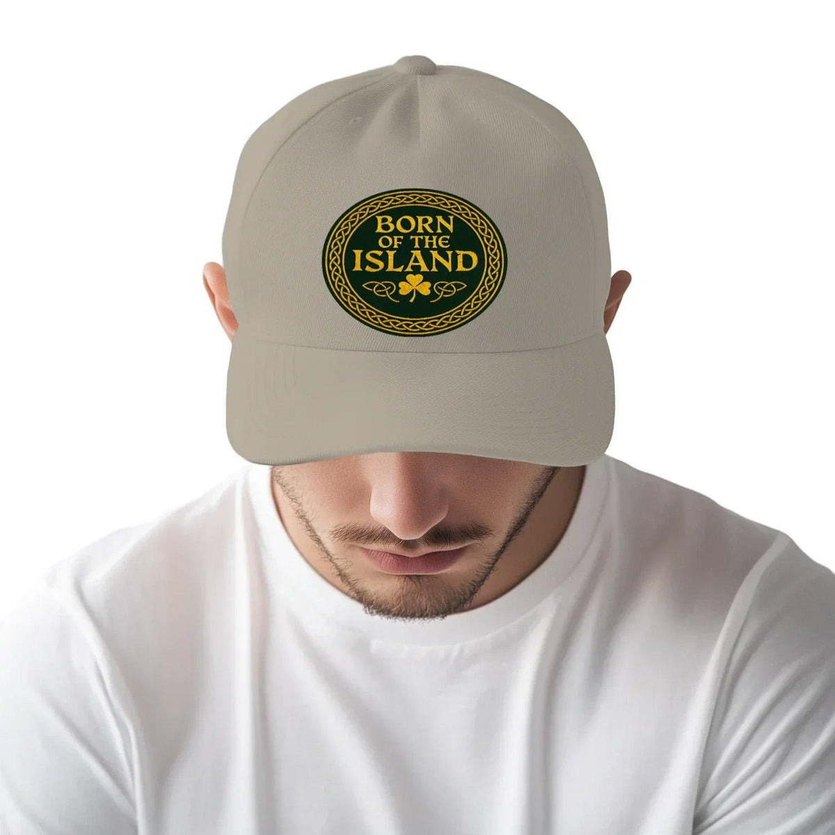 Irish Baseball Cap - Born of the Island, Adjustable Fit - Celtic Wolfwear