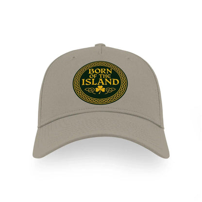 Irish Baseball Cap - Born of the Island, Adjustable Fit - Celtic Wolfwear