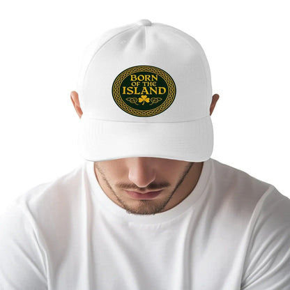 Irish Baseball Cap - Born of the Island, Adjustable Fit - Celtic Wolfwear