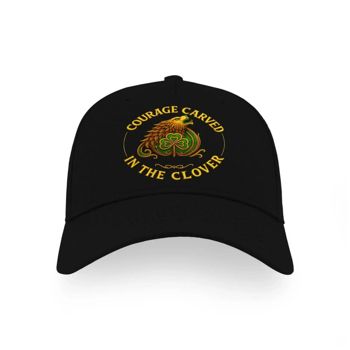 Irish Baseball Cap - Courage Carved in the Clover Shamrock - Celtic Wolfwear