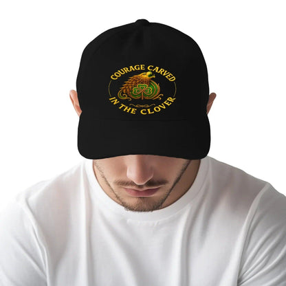 Irish Baseball Cap - Courage Carved in the Clover Shamrock - Celtic Wolfwear