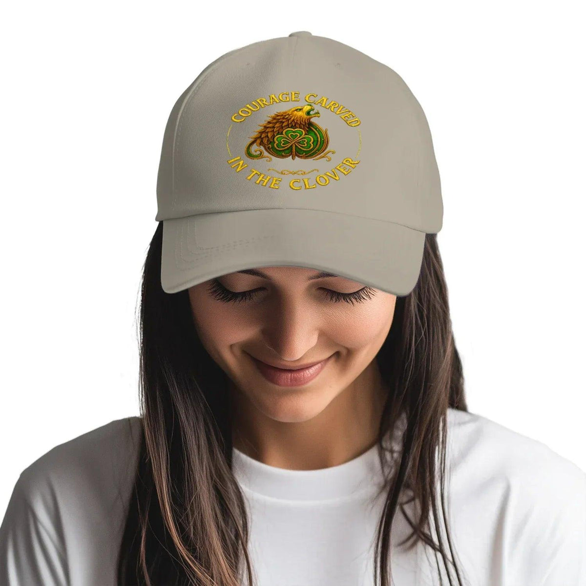 Irish Baseball Cap - Courage Carved in the Clover Shamrock - Celtic Wolfwear