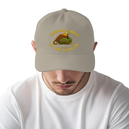 Irish Baseball Cap - Courage Carved in the Clover Shamrock - Celtic Wolfwear