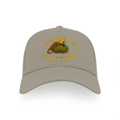 Irish Baseball Cap - Courage Carved in the Clover Shamrock - Celtic Wolfwear