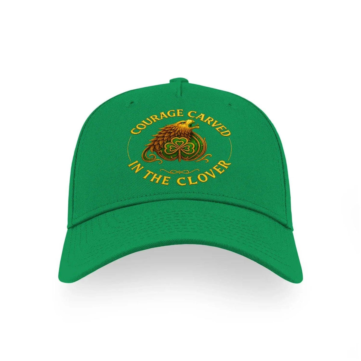 Irish Baseball Cap - Courage Carved in the Clover Shamrock - Celtic Wolfwear