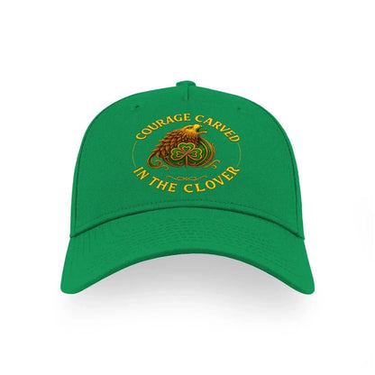 Irish Baseball Cap - Courage Carved in the Clover Shamrock - Celtic Wolfwear