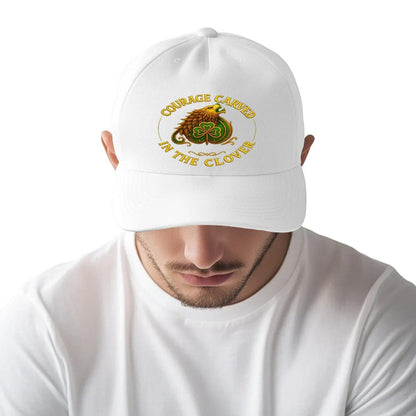 Irish Baseball Cap - Courage Carved in the Clover Shamrock - Celtic Wolfwear