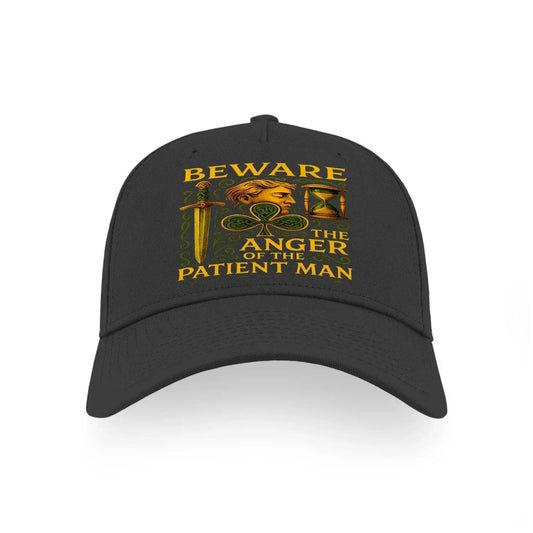 Irish Baseball Cap - Patient Man, Adjustable Headwear - Celtic Wolfwear