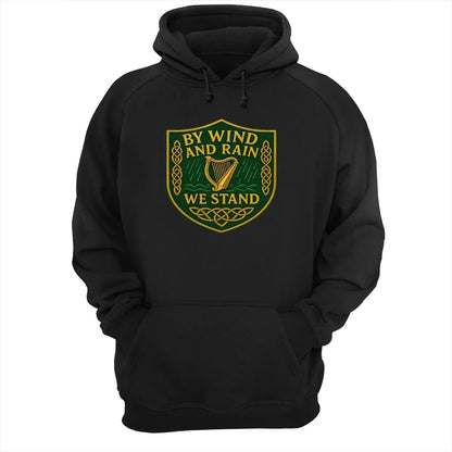 Irish Hoodie - Heritage Hood Heather Grey Unisex Streetwear - Celtic Wolfwear