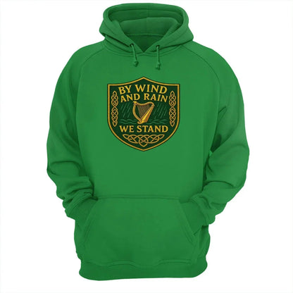 Irish Hoodie - Heritage Hood Heather Grey Unisex Streetwear - Celtic Wolfwear