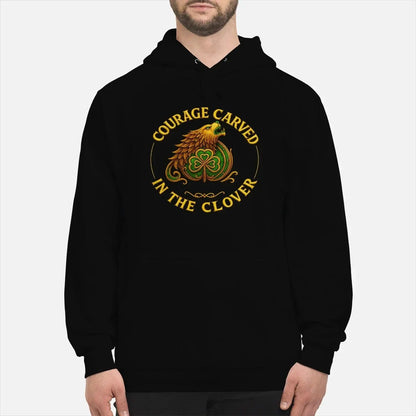 Irish Lion Hoodie - Clover Shamrockart Unisex Streetwear - Celtic Wolfwear