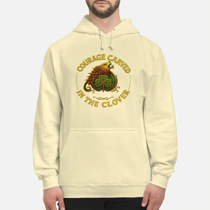 Irish Lion Hoodie - Clover Shamrockart Unisex Streetwear - Celtic Wolfwear