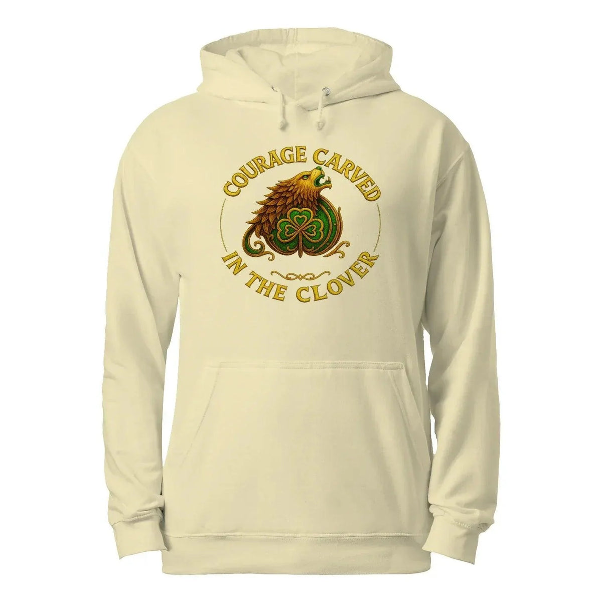 Irish Lion Hoodie - Clover Shamrockart Unisex Streetwear - Celtic Wolfwear