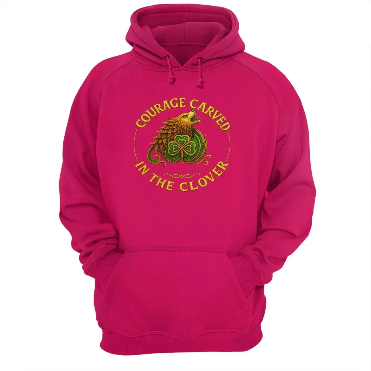 Irish Lion Hoodie - Clover Shamrockart Unisex Streetwear - Celtic Wolfwear