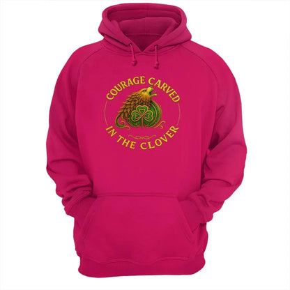 Irish Lion Hoodie - Clover Shamrockart Unisex Streetwear - Celtic Wolfwear