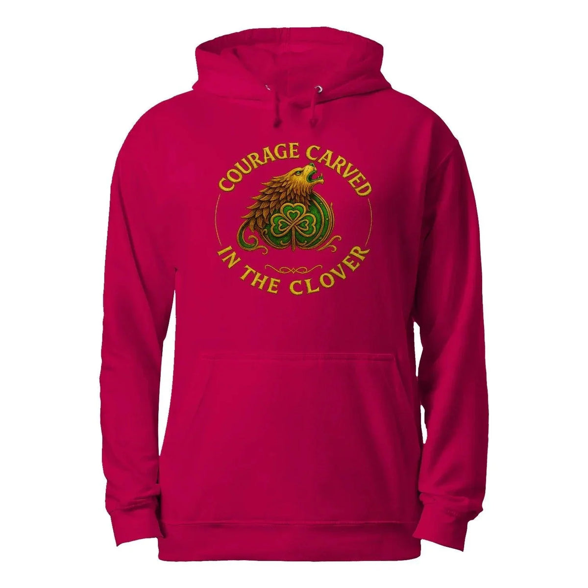 Irish Lion Hoodie - Clover Shamrockart Unisex Streetwear - Celtic Wolfwear