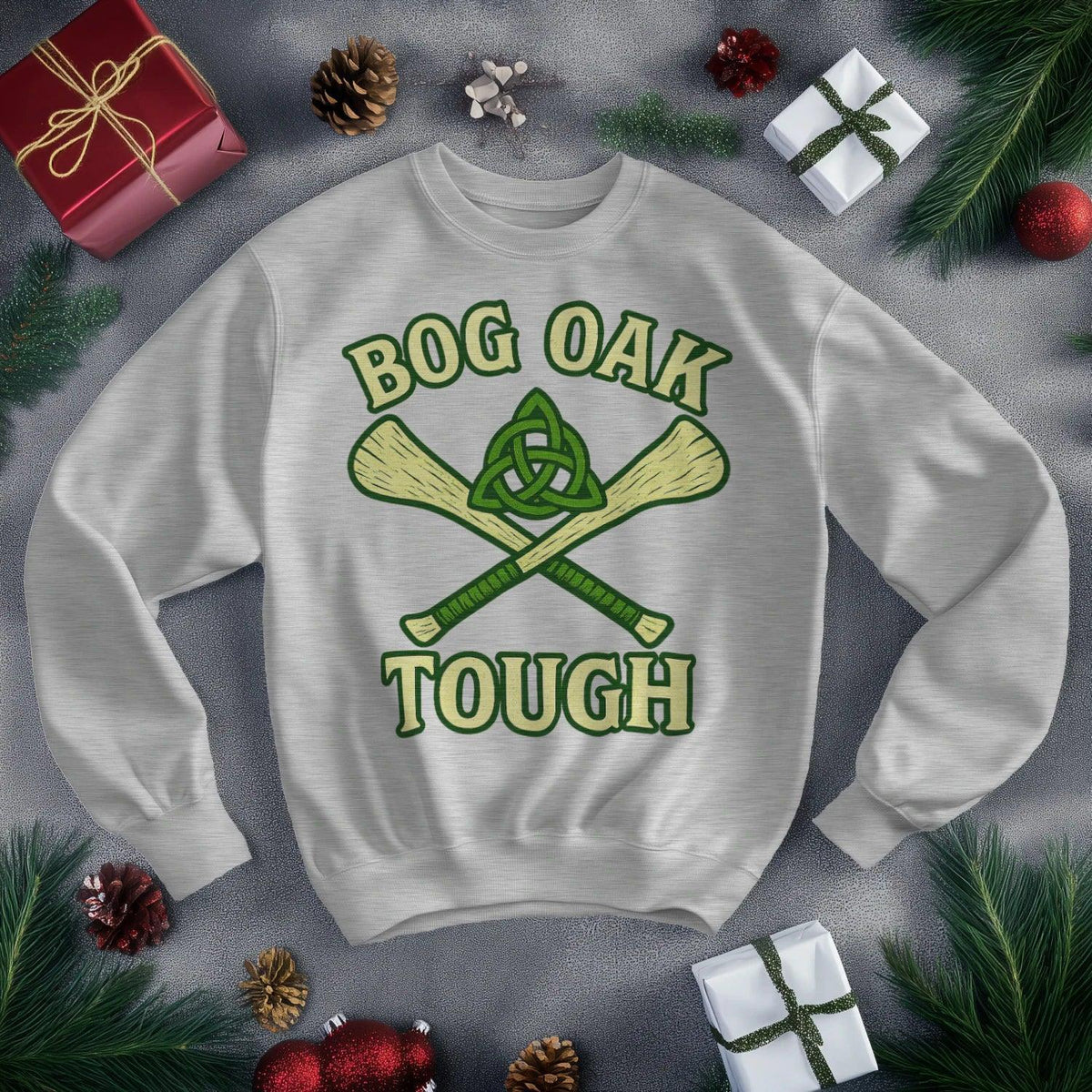 Irish Sweatshirt - Bog Oak, Terrace-Inspired Streetwear - Celtic Wolfwear