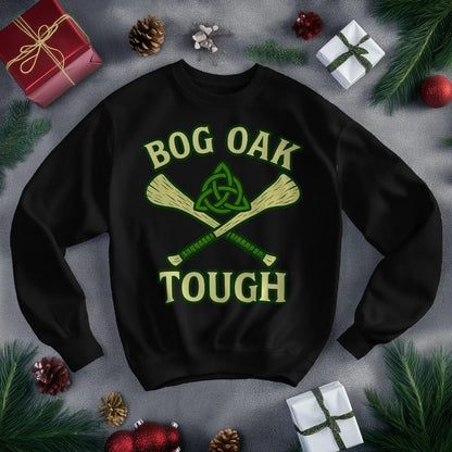 Irish Sweatshirt - Bog Oak, Terrace-Inspired Streetwear - Celtic Wolfwear