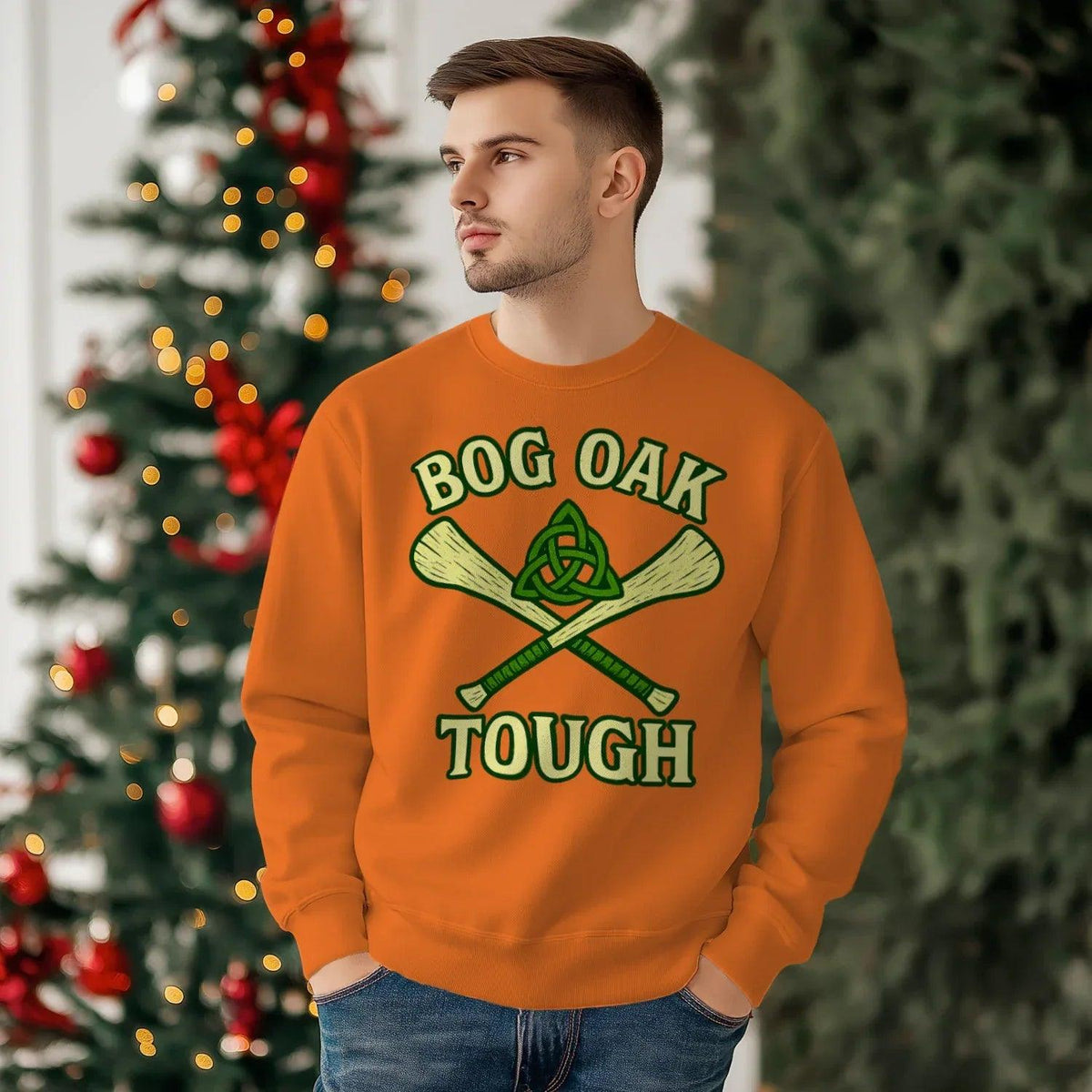 Irish Sweatshirt - Bog Oak, Terrace-Inspired Streetwear - Celtic Wolfwear