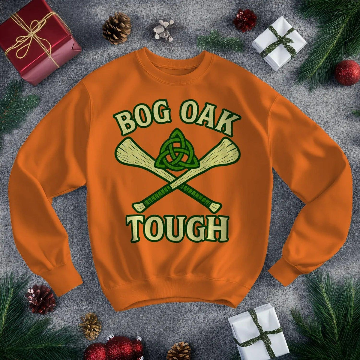Irish Sweatshirt - Bog Oak, Terrace-Inspired Streetwear - Celtic Wolfwear