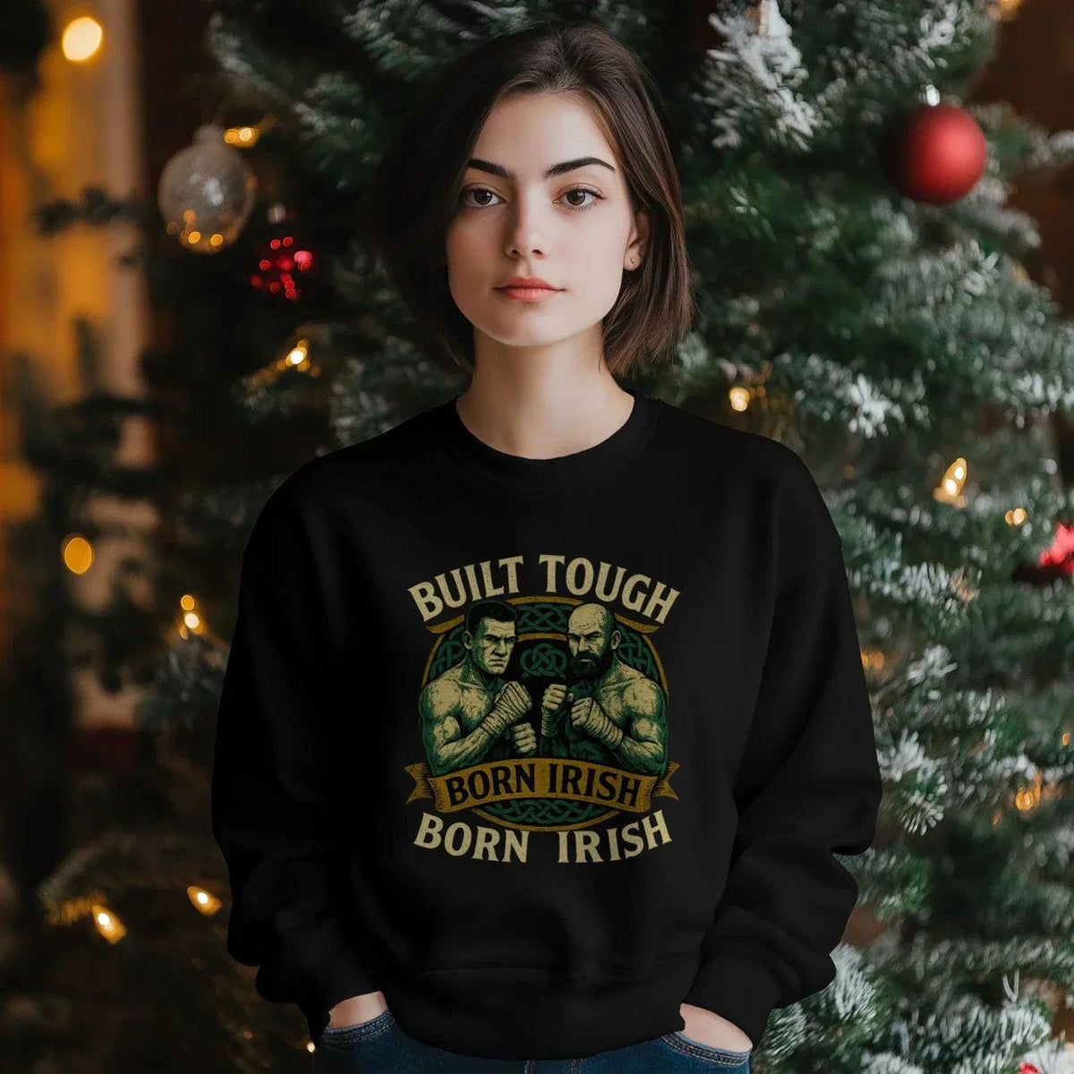 Irish Sweatshirt - Built Tough Born Heritage Streetwear - Celtic Wolfwear