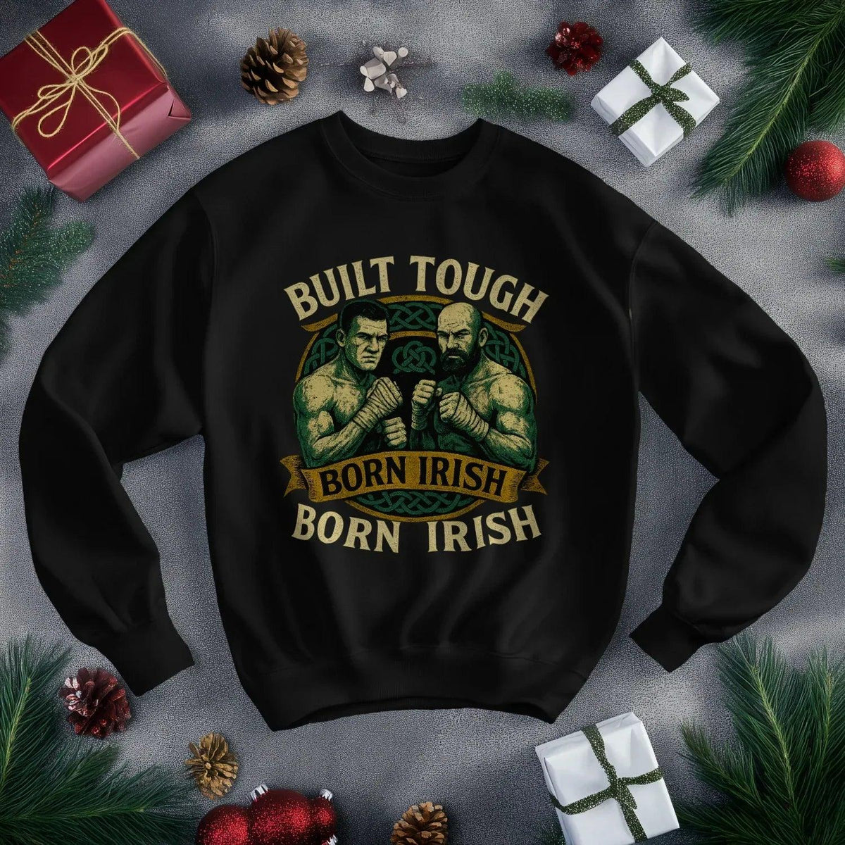 Irish Sweatshirt - Built Tough Born Heritage Streetwear - Celtic Wolfwear