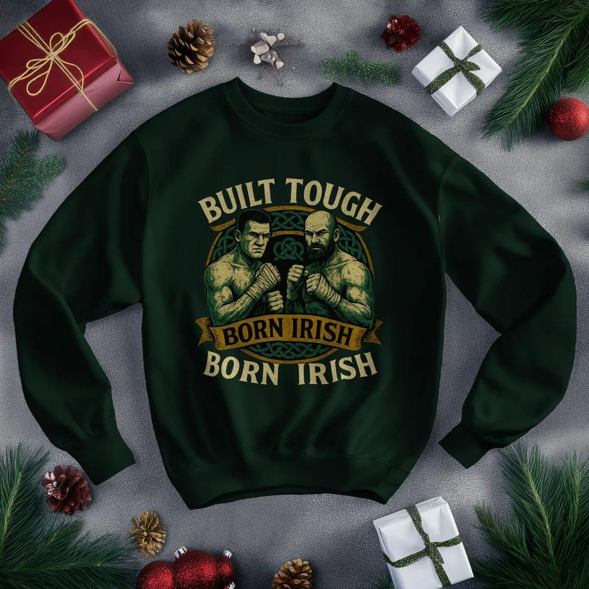 Irish Sweatshirt - Built Tough Born Heritage Streetwear - Celtic Wolfwear