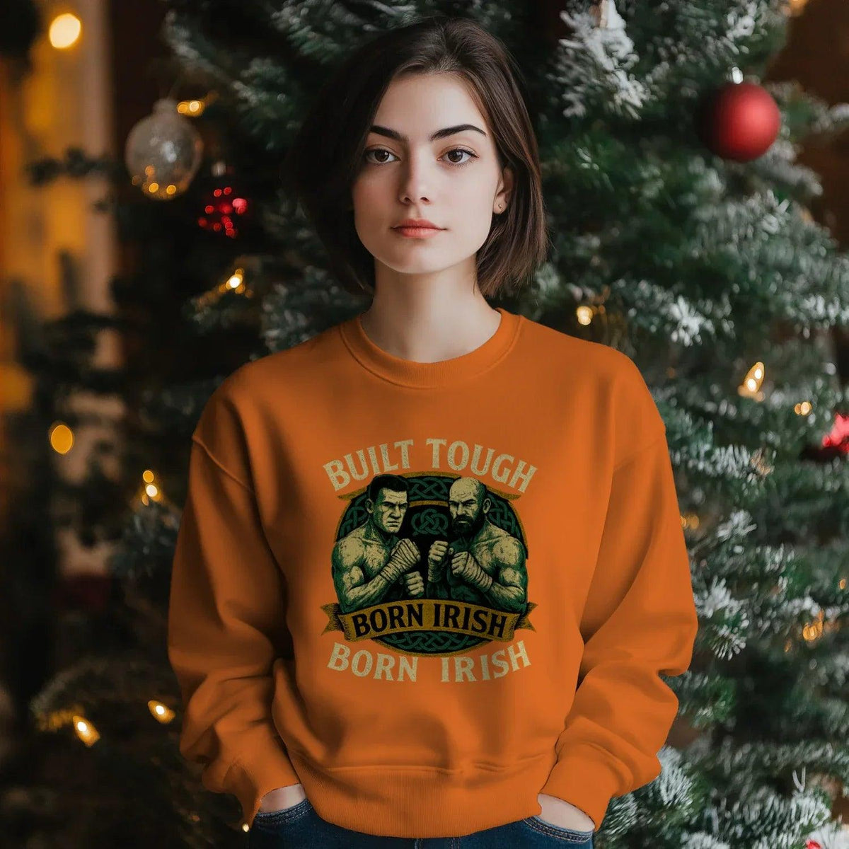 Irish Sweatshirt - Built Tough Born Heritage Streetwear - Celtic Wolfwear