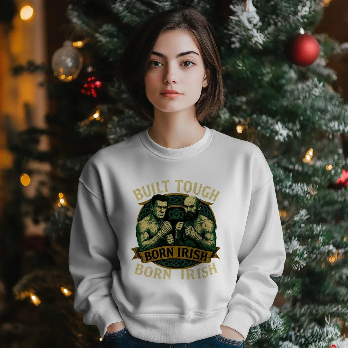 Irish Sweatshirt - Built Tough Born Heritage Streetwear - Celtic Wolfwear