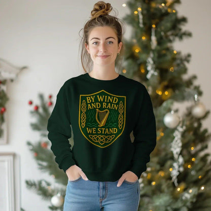 Irish Sweatshirt - By Wind and Rain We Unisex Streetwear - Celtic Wolfwear