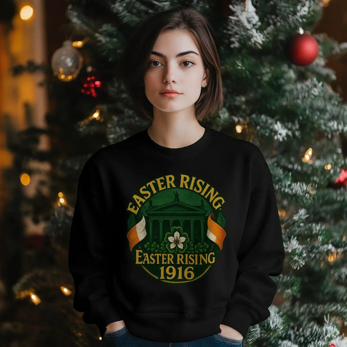 Irish Sweatshirt - Easter Rising, Unisex Matchday Wear - Celtic Wolfwear
