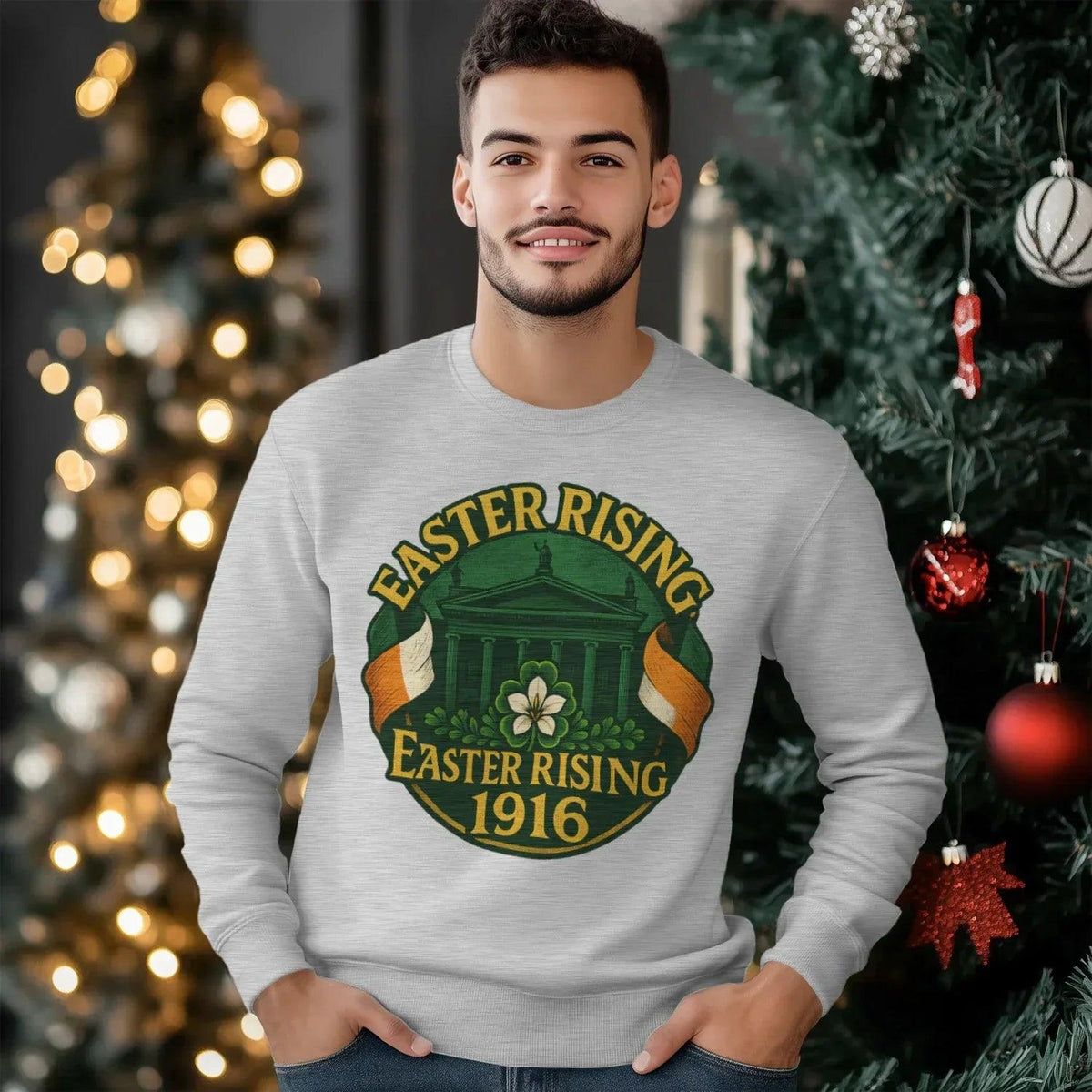 Irish Sweatshirt - Easter Rising, Unisex Matchday Wear - Celtic Wolfwear