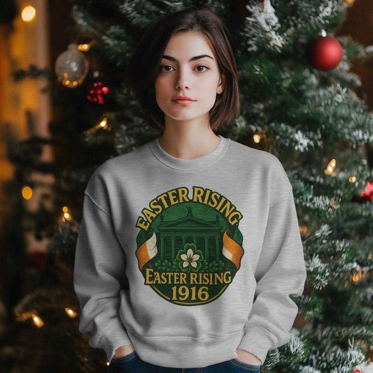 Irish Sweatshirt - Easter Rising, Unisex Matchday Wear - Celtic Wolfwear