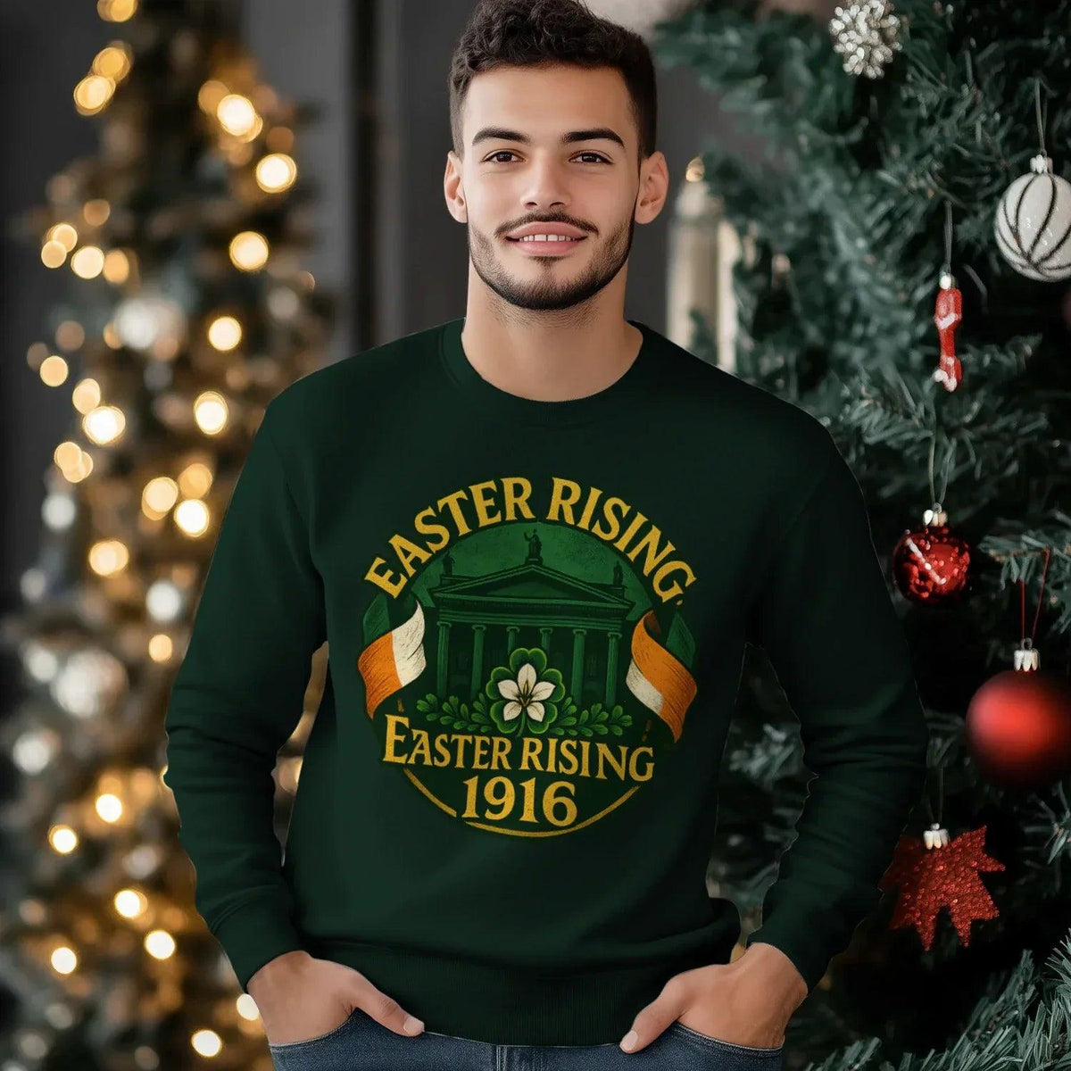 Irish Sweatshirt - Easter Rising, Unisex Matchday Wear - Celtic Wolfwear