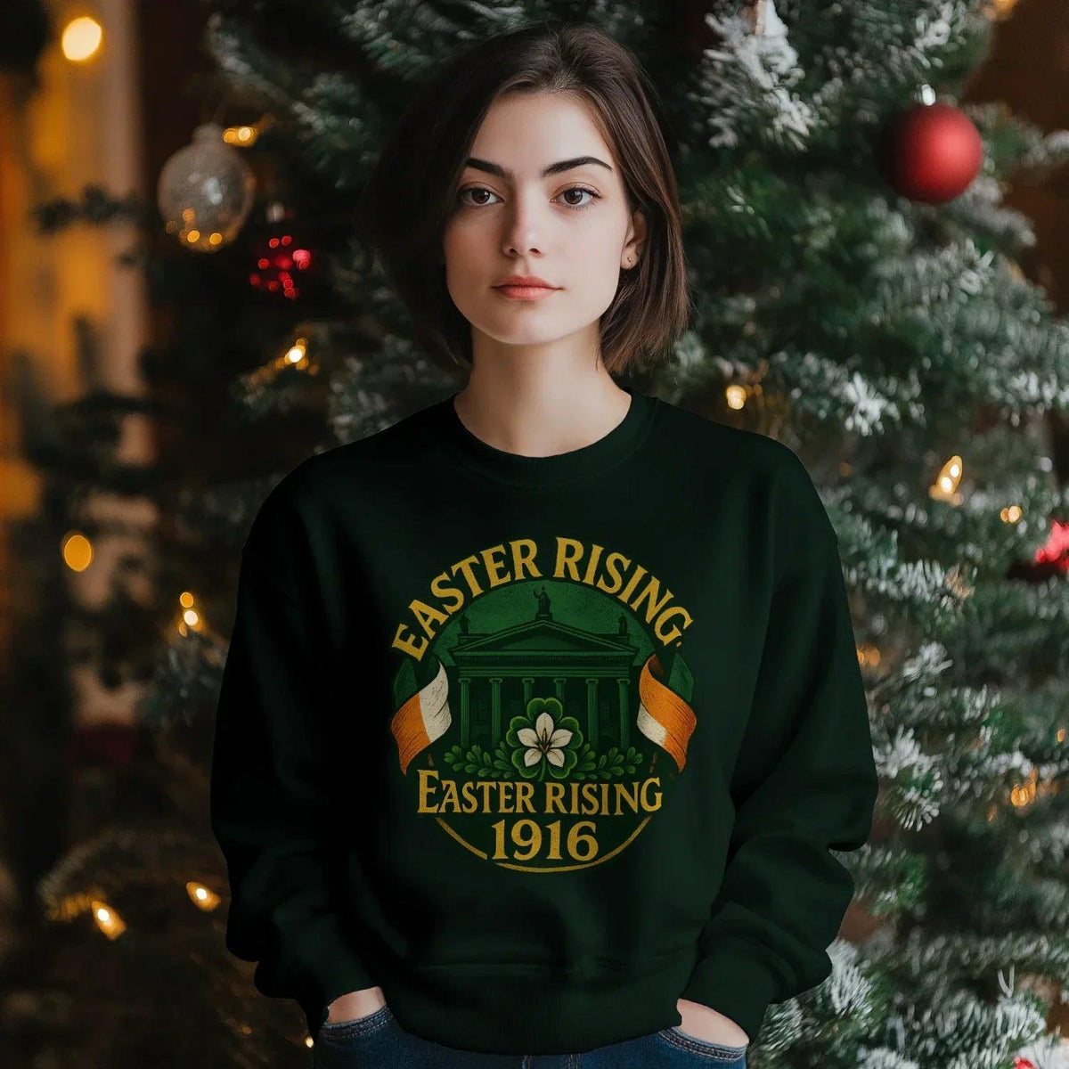 Irish Sweatshirt - Easter Rising, Unisex Matchday Wear - Celtic Wolfwear