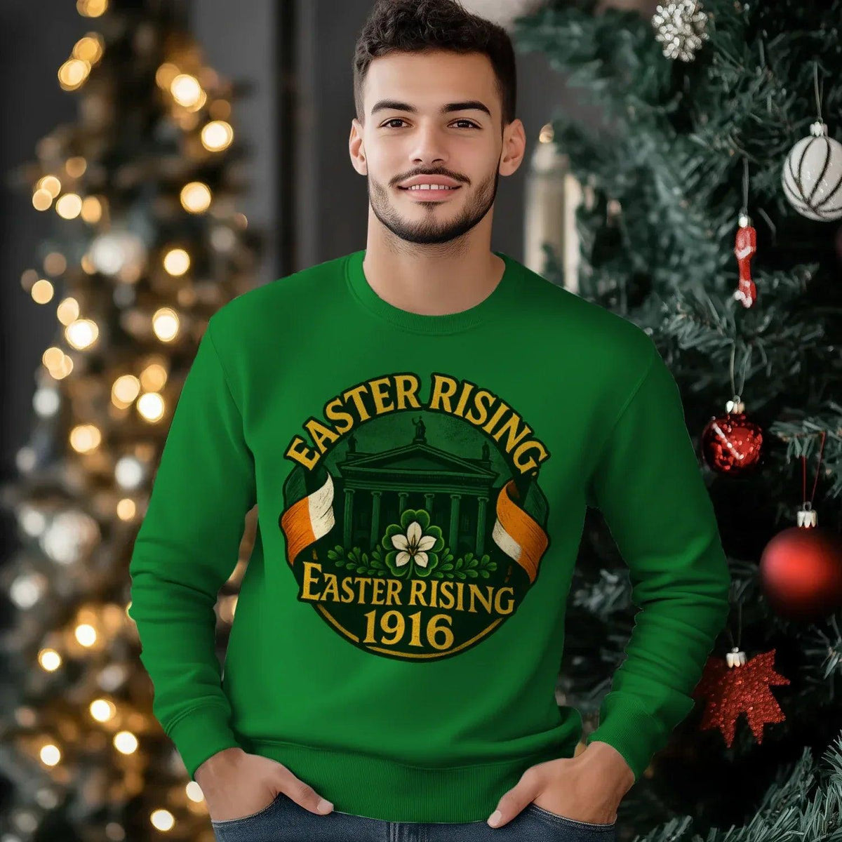 Irish Sweatshirt - Easter Rising, Unisex Matchday Wear - Celtic Wolfwear