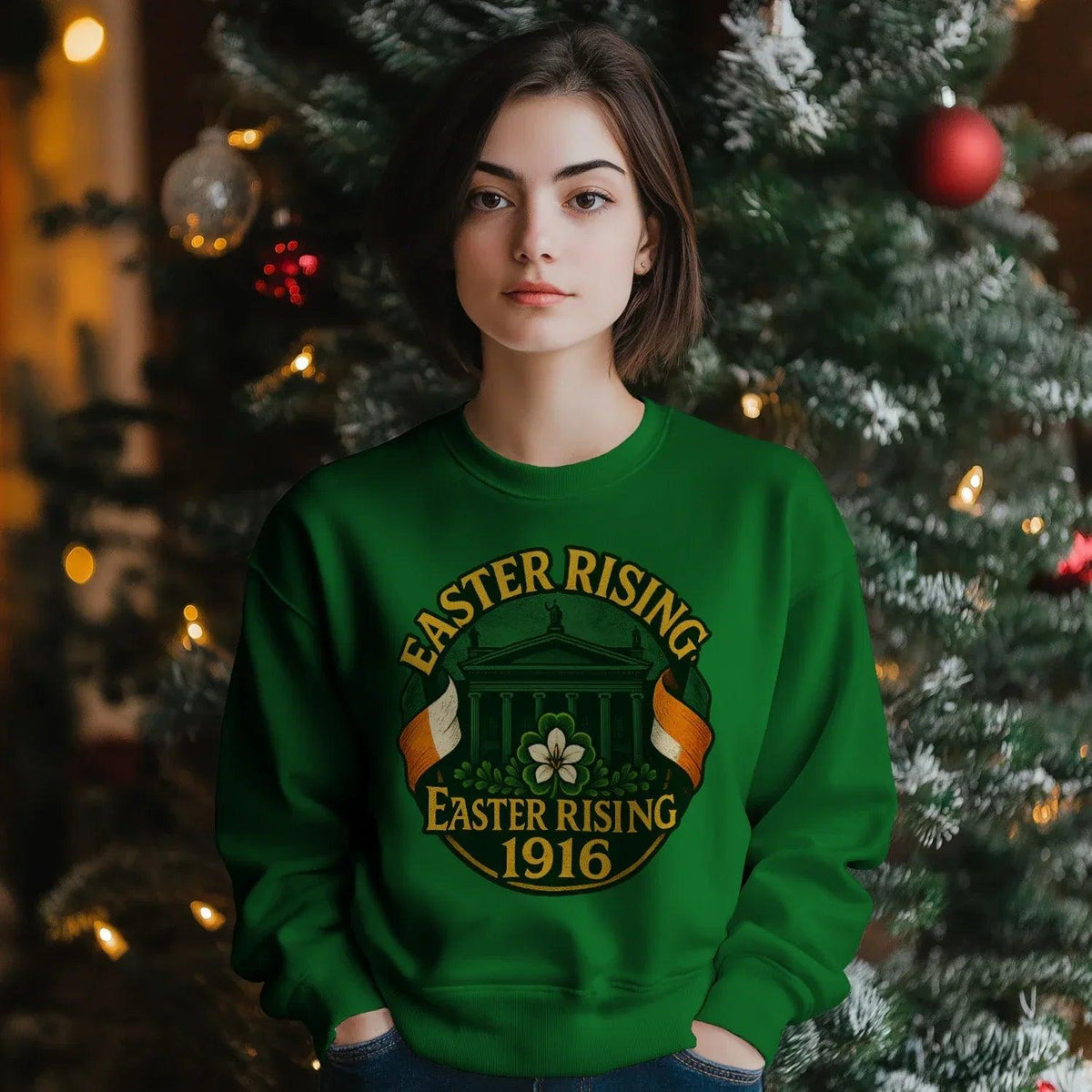 Irish Sweatshirt - Easter Rising, Unisex Matchday Wear - Celtic Wolfwear