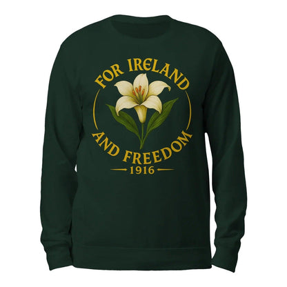 Irish Sweatshirt - Freedom 1916, Unisex Matchday Wear - Celtic Wolfwear