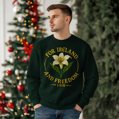 Irish Sweatshirt - Freedom 1916, Unisex Matchday Wear - Celtic Wolfwear