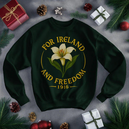 Irish Sweatshirt - Freedom 1916, Unisex Matchday Wear - Celtic Wolfwear
