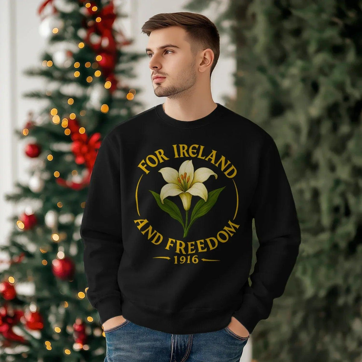 Irish Sweatshirt - Freedom 1916, Unisex Matchday Wear - Celtic Wolfwear