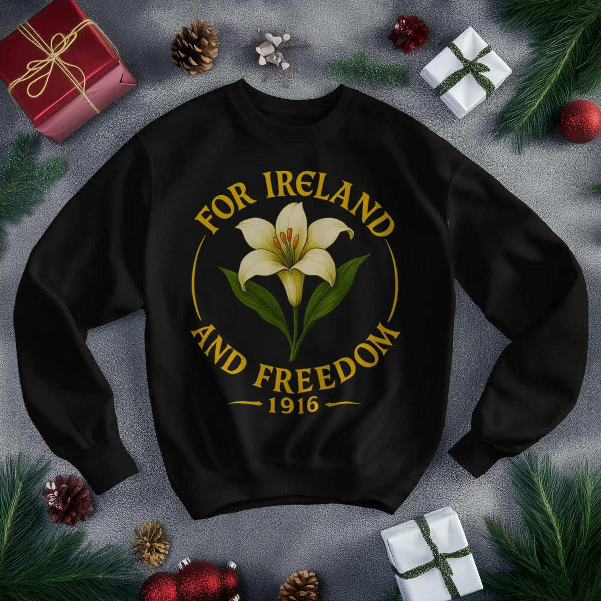 Irish Sweatshirt - Freedom 1916, Unisex Matchday Wear - Celtic Wolfwear
