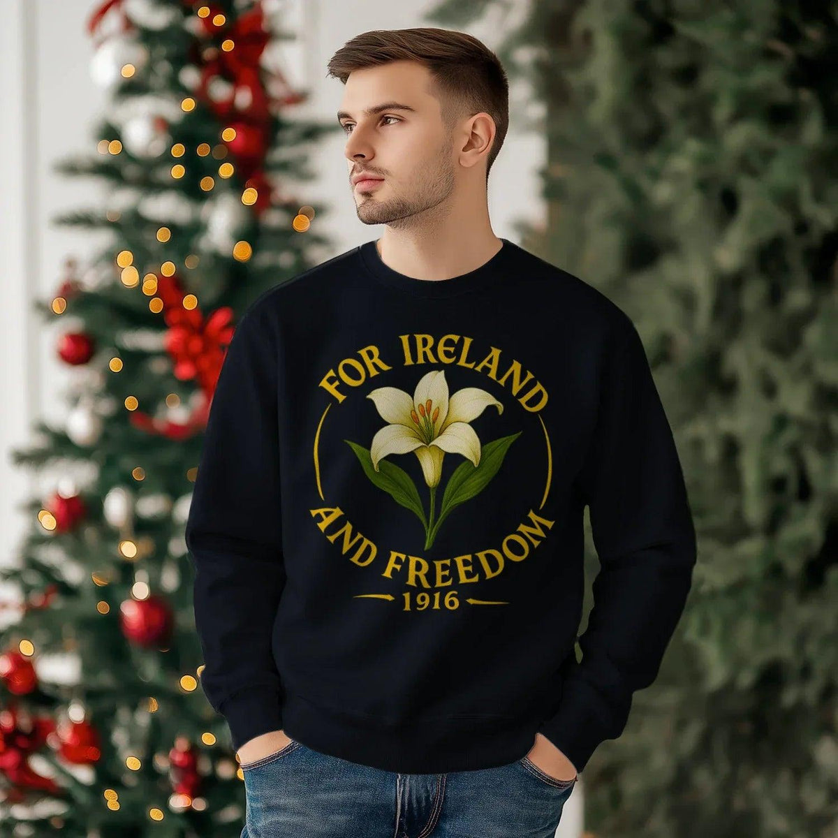 Irish Sweatshirt - Freedom 1916, Unisex Matchday Wear - Celtic Wolfwear