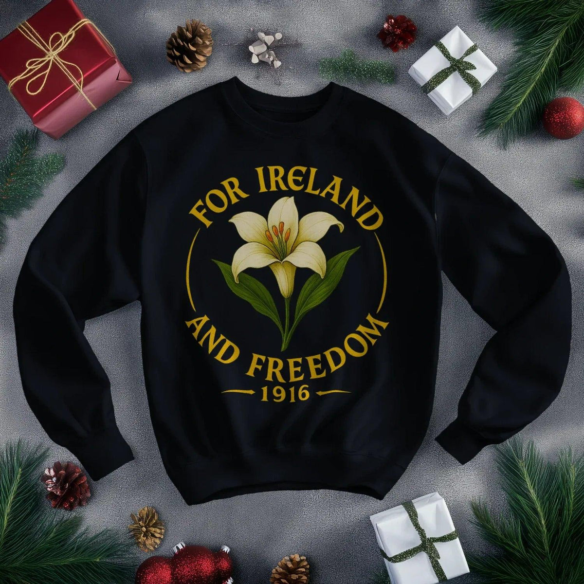 Irish Sweatshirt - Freedom 1916, Unisex Matchday Wear - Celtic Wolfwear