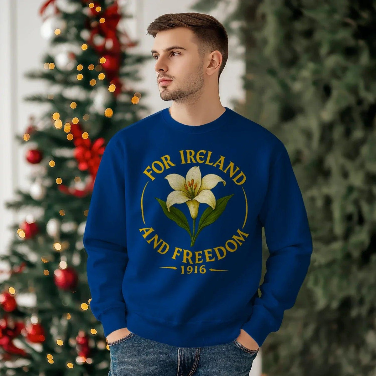 Irish Sweatshirt - Freedom 1916, Unisex Matchday Wear - Celtic Wolfwear
