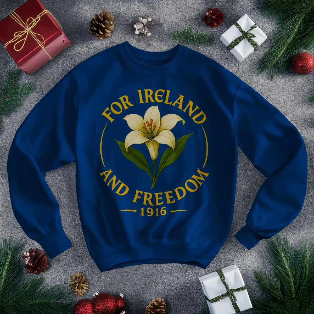 Irish Sweatshirt - Freedom 1916, Unisex Matchday Wear - Celtic Wolfwear