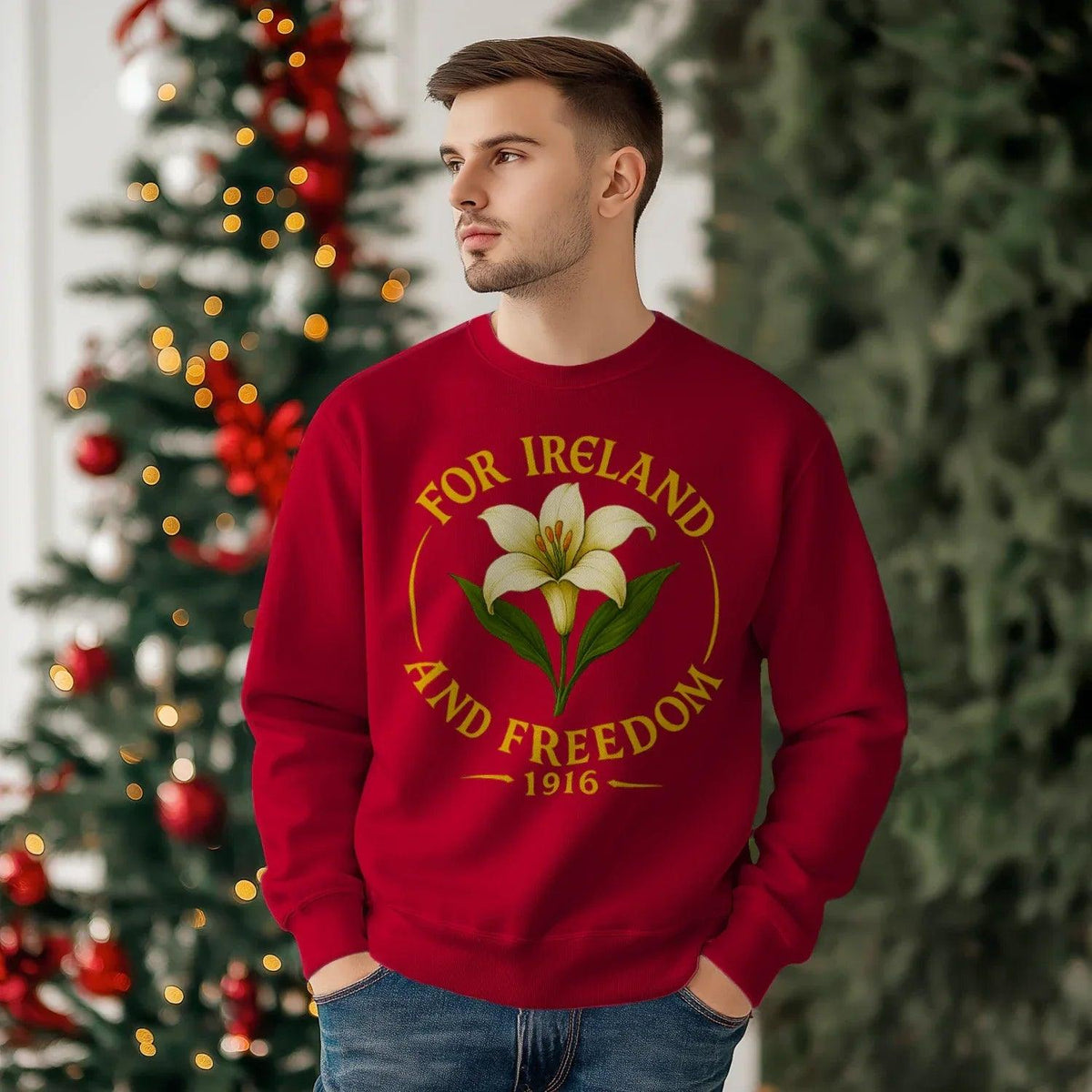 Irish Sweatshirt - Freedom 1916, Unisex Matchday Wear - Celtic Wolfwear