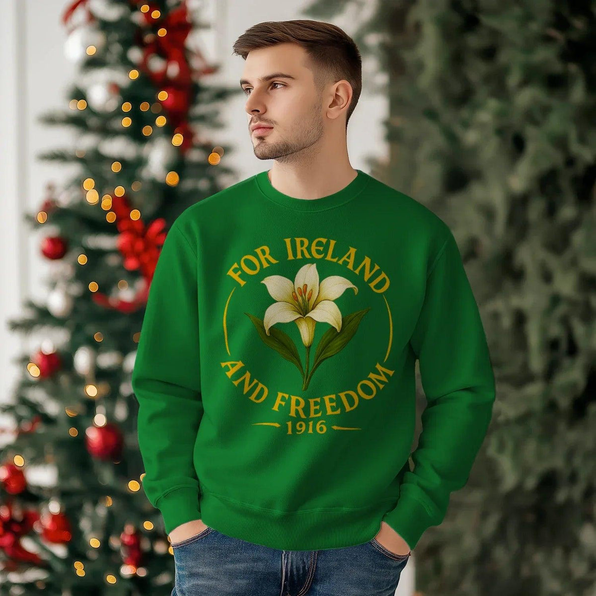 Irish Sweatshirt - Freedom 1916, Unisex Matchday Wear - Celtic Wolfwear