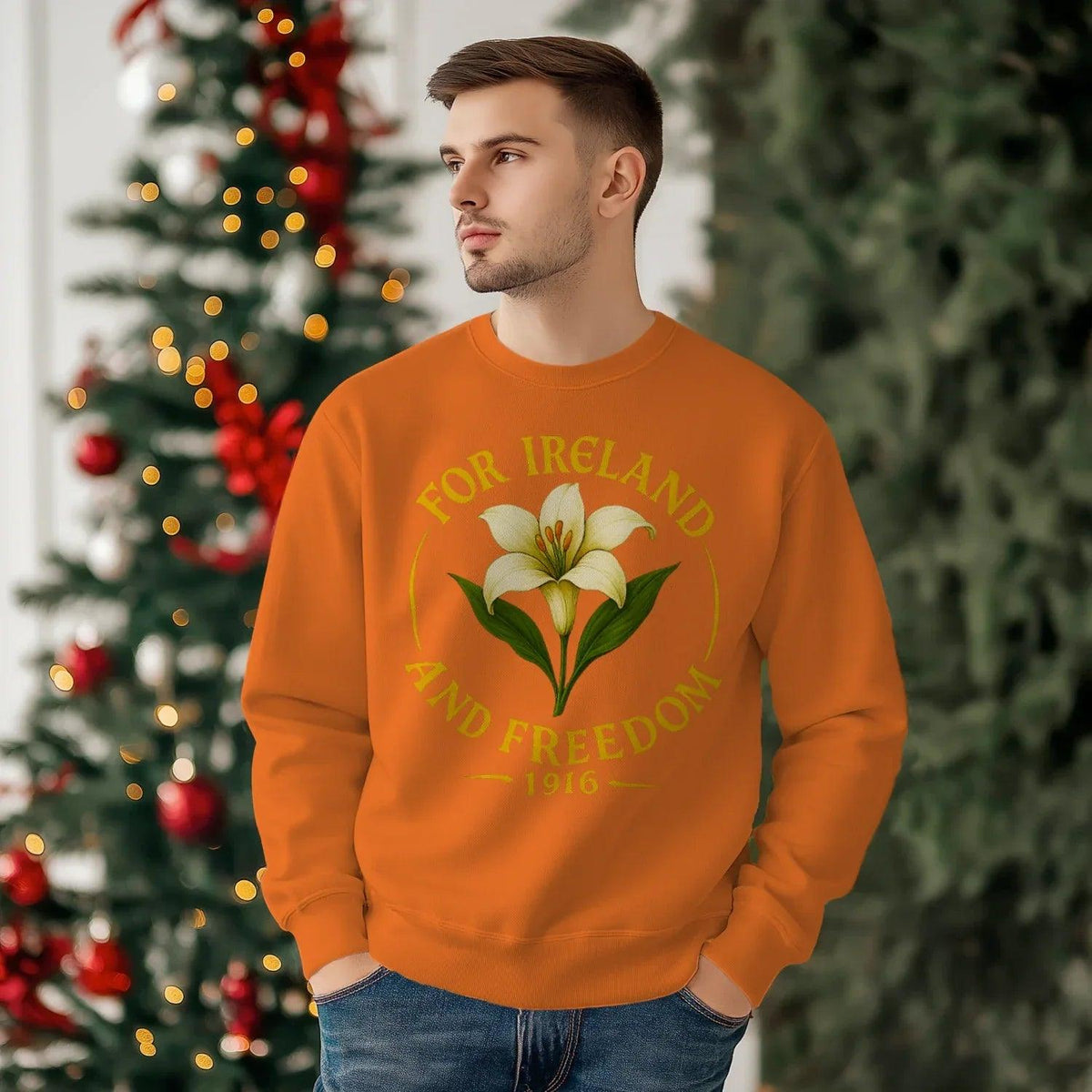 Irish Sweatshirt - Freedom 1916, Unisex Matchday Wear - Celtic Wolfwear
